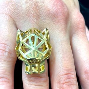 14k Solid gold Panther Ring